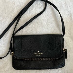 Kate Spade Marianna Mansfield Black Leather Crossbody Bag